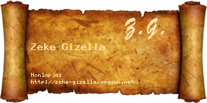 Zeke Gizella névjegykártya